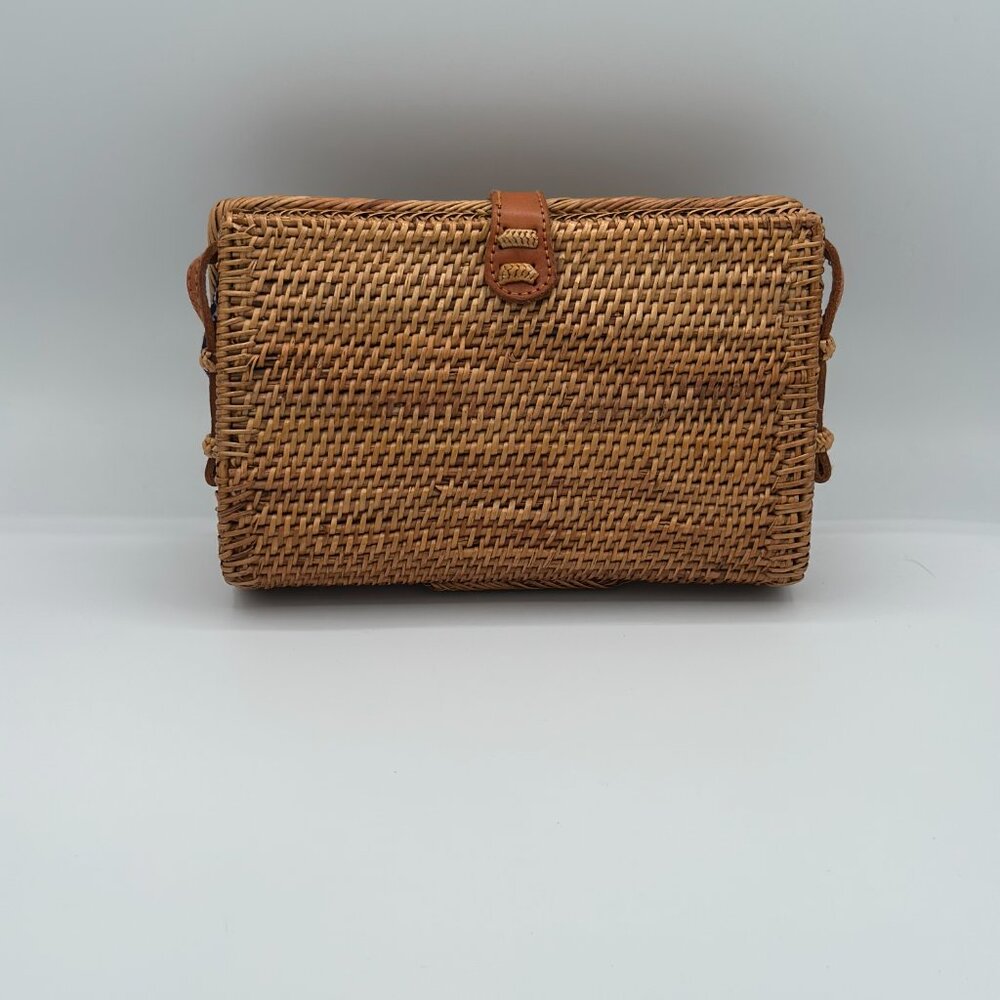 Pink Haley Handmade Rattan Crossbody Bag – Bali Style - Picture 3 of 7